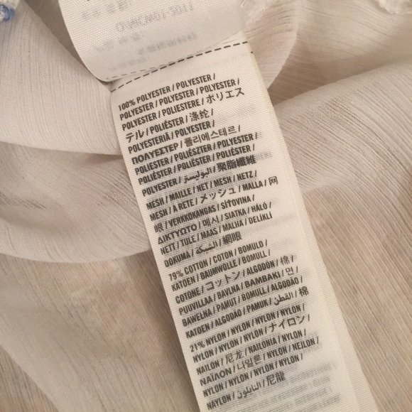 Abercrombie & Fitch Semi Sheer Peasant Blouse - Picture 6 of 6